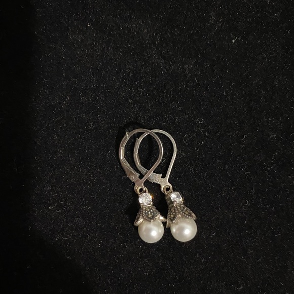 Silver earrings with Swarovski stones - Picture 3 of 4